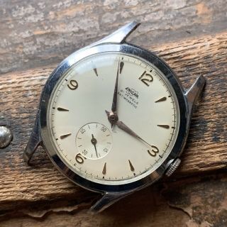 Vintage Enicar 1950’s Swiss Made Men’s Watch - Runs - Copper Hands - 21 Jewels
