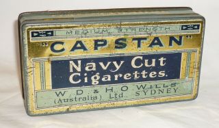 Capstan - Medium Strength Navy Cut - Cigarette Tin - Large 50 Cig Content