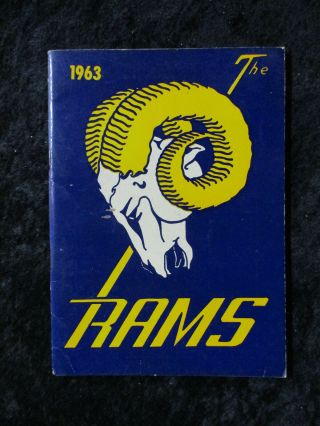 Vintage 1963 Los Angeles Rams Press Media Guide Merlin Olsen 1300