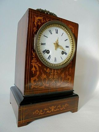 Antique French Rosewood Campaign Carriage Clock C1820
