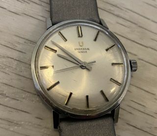 Vintage Rare Universal Geneve Vanguard Cal.  1107 Steel Watch