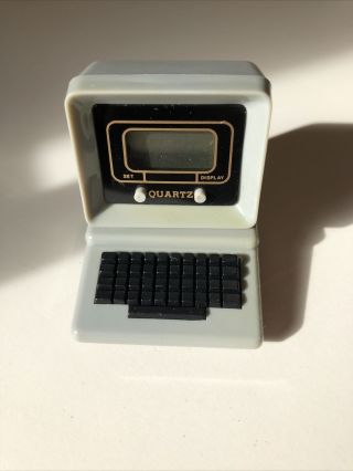 Vintage Mini Computer Quartz Lcd Clock From The Late 1970s