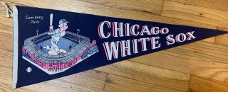 Vintage Chicago White Sox / Comiskey Park Pennant