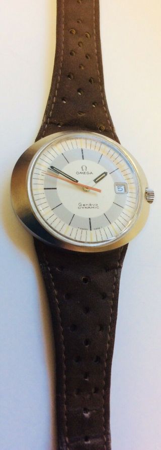 Vintage Authentic Omega Geneve Dynamic Swiss Men’s Watch Bullseye Style Look