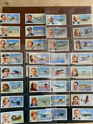 84 Yr Old Set Of Cards Carreras Airmen Airwomen Pilots Amelia Earhart