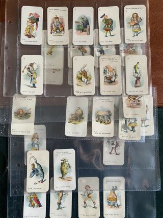 Rare 90 Yr Old Alice In Wonderland Part Set 33/48 Small Cig Cards Carreras