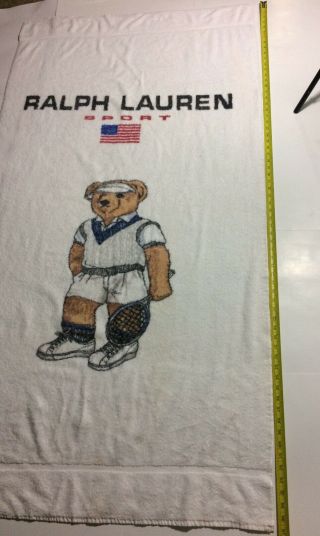 Ralph Lauren Towel Polo Bear Vintage Sport Tennis Bear Teddy Body beach 1990s 3