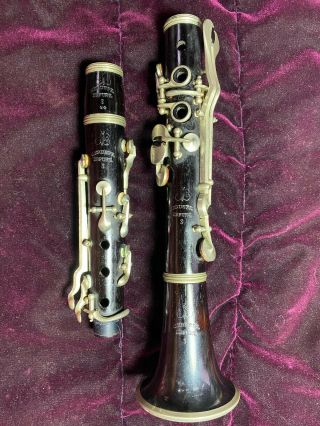 Antique Eb Clarinet By C Kruspe Ca.  1880 No Cracks,  Playable