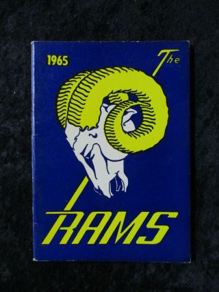 Vintage 1965 Los Angeles Rams Press Media Guide Roman Gabriel 1301