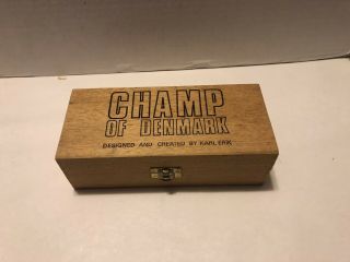 Vintage Champ Of Denmark Tobacco Smoking Pipe Bag & Box Box Only