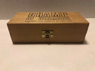 Vintage Champ Of Denmark Tobacco Smoking Pipe Bag & Box BOX ONLY 3