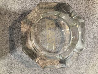 RAW Rolling Papers Etched Crystal Leaded Glass ASH TRAY - LIMITED EDITION 2