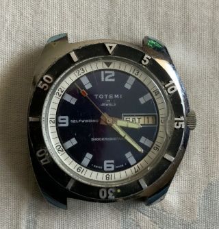 Rare Totemi Sicura Mens Automatic Dive Watch Day Date 17j