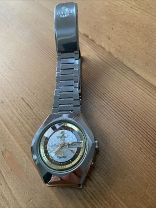 Vintage Retro Swiss Tressa Lux Crystal Automatic Watch 1970s Ta 2209