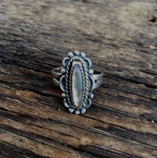 Vtg Navajo Native American Abalone Sterling Silver Ring 5.  5 Fred Harvey Style