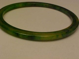 Vintage Green Bakelite Bangle Bracelet 3