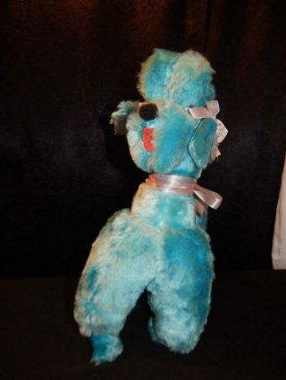 Vintage 1950s 1960s French Poodle Dog Plush Stuffed Animal Carnival Toy Prize