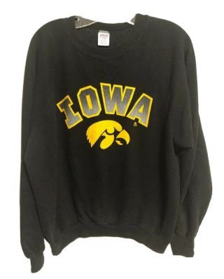 Iowa Hawkeyes Vintage 80s Jerzees Crewneck Sweatshirt - Fits Medium/large