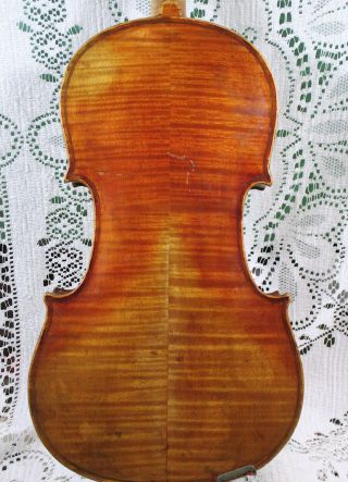 Good Old Antique German Antonius Stradivarius Violin Tiger Flamed 4/4 No Reserv