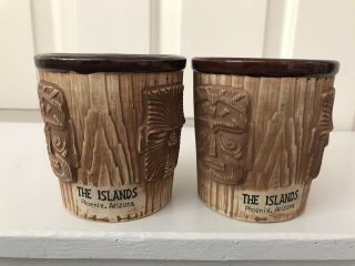 2 Vintage The Islands Phoenix Arizona Tiki Mugs