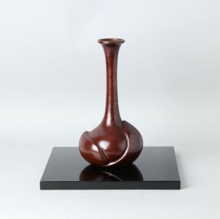 Japanese Shape Bronze Vase By A Well Known Master Ff33