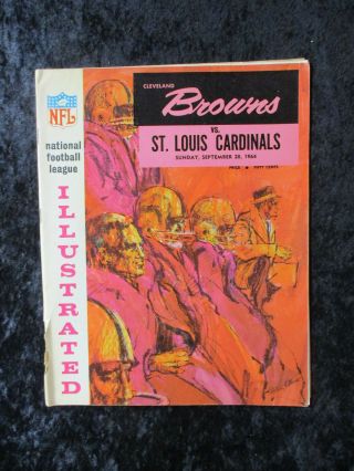Vintage September 20,  1964 Cleveland Browns Vs St.  Louis Cardinals Program 1440