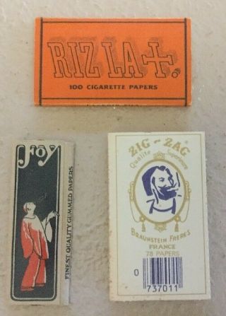 Vtg Cigarette Rolling Papers - Zig - Zag,  Riz La,  & Rare Foy - Vg - Ex