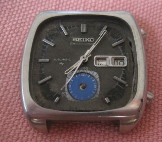 Seiko Monaco Vintage Automatic Flyback Chronograph Watch 7016 - 5011