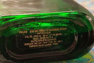 Vintage Polo Green Cologne Spray by Ralph Lauren for Men 2 oz 60 Full 3