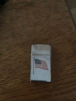 Vintage 1970 Zippo Lighter w/ American Flag 2