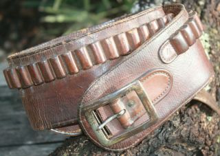 Antique F.  A.  Meanea Cowboy Cartridge Belt - Cheyenne