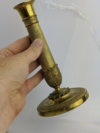 Antique French Empire Ormolu Candlesticks Gilt Bronze Early 19th century FINE 2