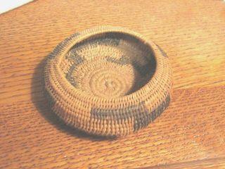 Antique Pomo Native American Miniature Basket 3 - 1/2 " Fine