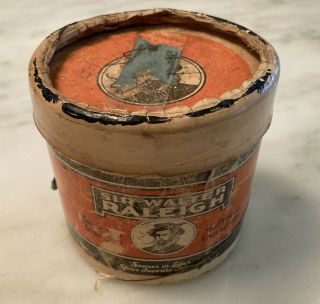 Vintage Very Rare Cardboard Tobacco Can Sir Walter Raleigh 4.  25” Diam.  4” Tall 2