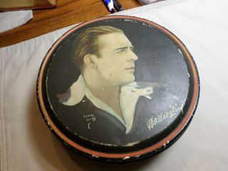 Vintage Art Deco Wallace Reid Beautebox Tin Can Canco 1920 