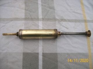 Vintage Small Brass Grease Or Oil Gun - Morris Humber Austin Mg