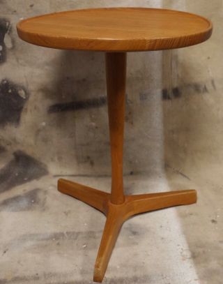 Hans C Andersen Design Teak Pedestal Side Table Denmark Mcm Mid Century Modern