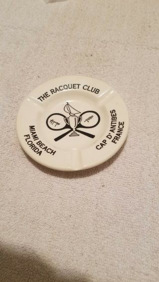 Vintage The Racquet Club Miami Beach Florida Ashtray