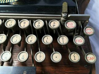 Antique HAMMOND MULTIPLEX Typewriter w/Wooden Case/Lid 204473 3