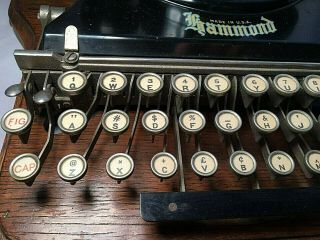 Antique HAMMOND MULTIPLEX Typewriter w/Wooden Case/Lid 204473 4