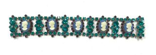 Czech Art Deco Vintage Rhinestone Bracelet Husar.  D L - 312
