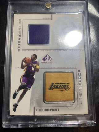 2000 - 01 Kobe Bryant Upper Deck Sp Authentic Fabric/floor Card