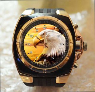 White Eagle Bird Of Prey Unique Commando Army Style Chunky Gift Wrist Watch