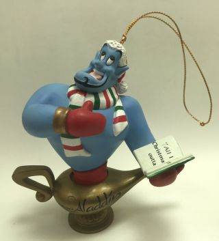 Vintage Grolier Disney Christmas Ornament Aladdin‘s Genie W/ Box (approx 4”)