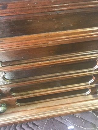Antique Walnut 6 Drawer Spool Cabinet 4