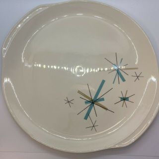 Salem China North Star Handled Platter Mid Century Modern Vintage 11.  5 "