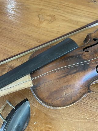 Nicolo Amati Violin Antique 3/4 Size With Bow Vintage Patina Restore Estate Old 3