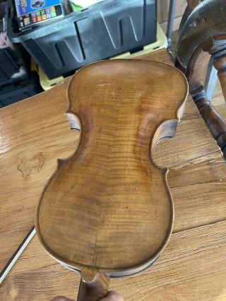 Nicolo Amati Violin Antique 3/4 Size With Bow Vintage Patina Restore Estate Old 6