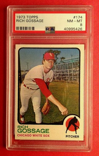 1973 Topps Rich " Goose " Gossage H.  O.  F.  (rc) Rookie - Psa 8 Nm - Mt (centered)