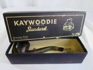 Vintage Kaywoodie Standard Estate Tobacco Pipe W/ Box Kca6